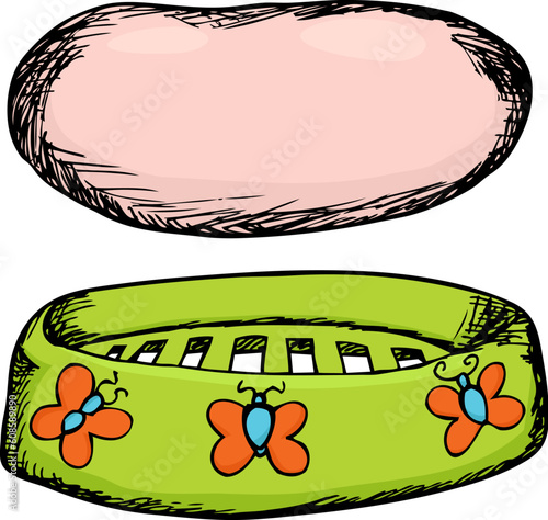 Pink bar of soap with soap dish over white