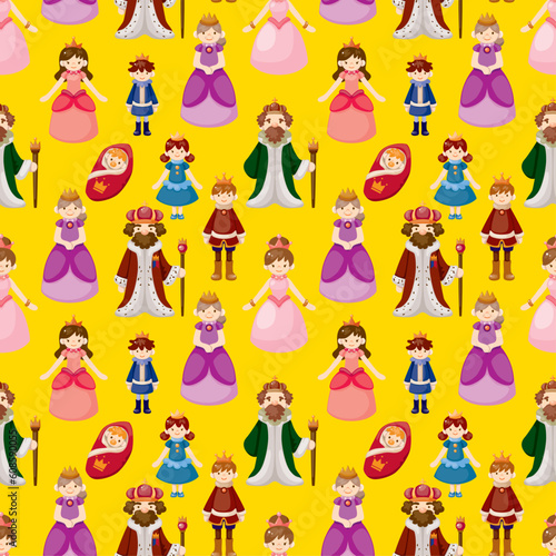Royal people seamless pattern