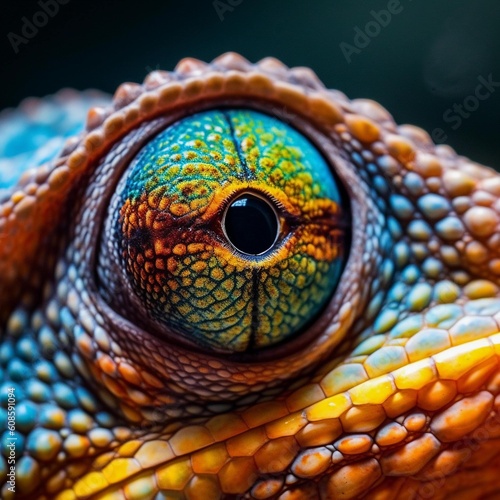Close up of a Chameleon's Eye