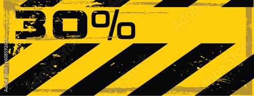 the vector dirty orange danger banner with text