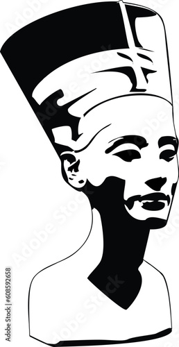 vector head of Nefertiti