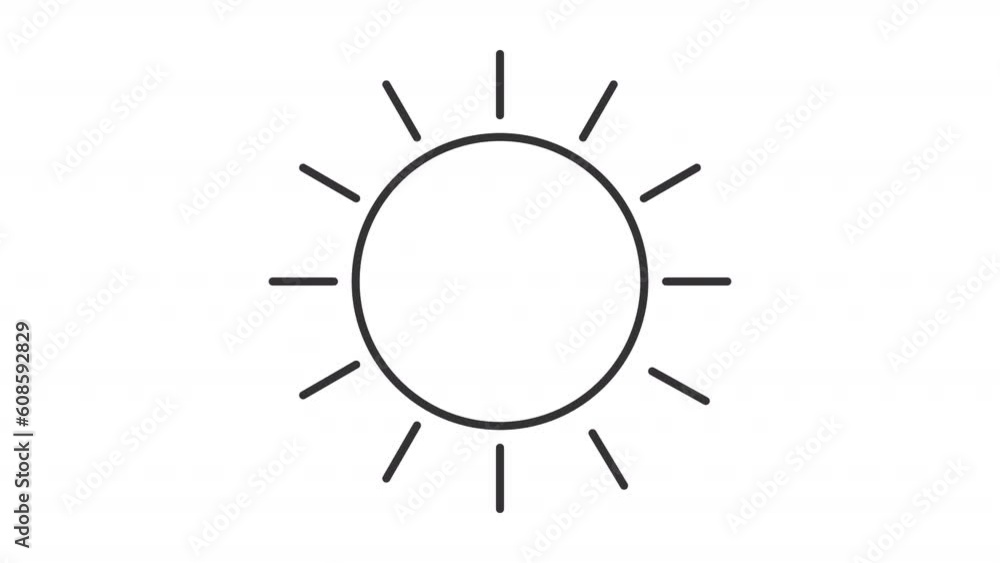 Ultraviolet rays icon animation. Animated line rotating sun rays. UV radiation. Skin care. Outdoor activity. Loop HD video with alpha channel, transparent background. Outline motion graphic Ultraviolet rays icon animation. Animated line rotating sun rays. UV radiation. Skin care. Outdoor activity. Loop HD video with alpha channel, transparent background. Outline motion graphic