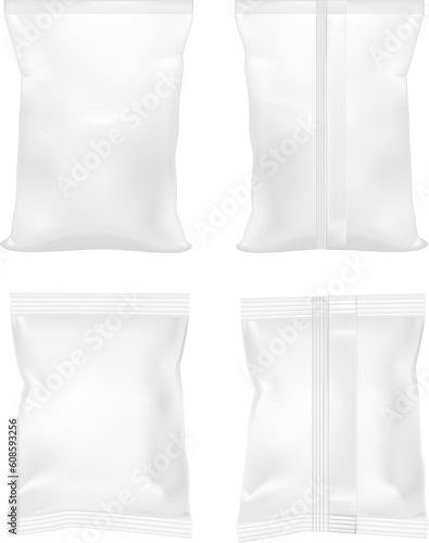 Transparent packaging mockup for food, chips
