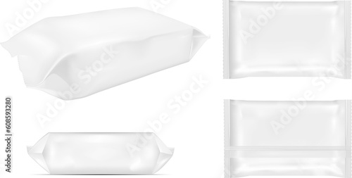 Transparent packaging mockup for food, chips
