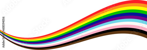 Happy Pride Month Banner. Pride Banner with LGBTQ  Flag Background