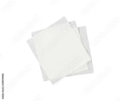 Canvas Print pile of tissue sheets isolated