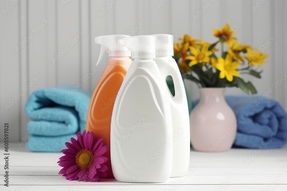 Bottles laundry detergent. Generate Ai Bottles laundry detergent. Generate Ai