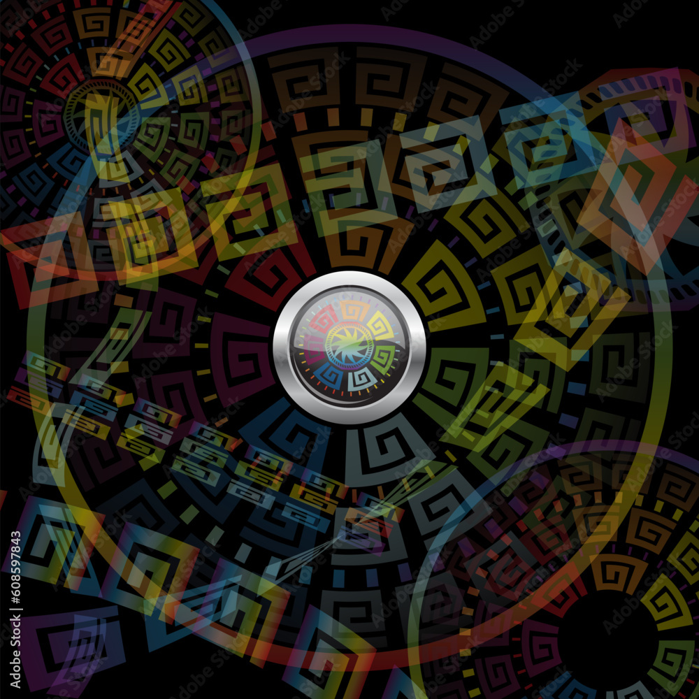 Obraz premium Abstract button and motley background, vector illustration, eps10