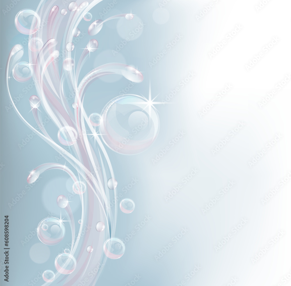 Light coloured feminine transparent water background design