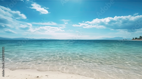 Luxury summer beach background. Generative AI