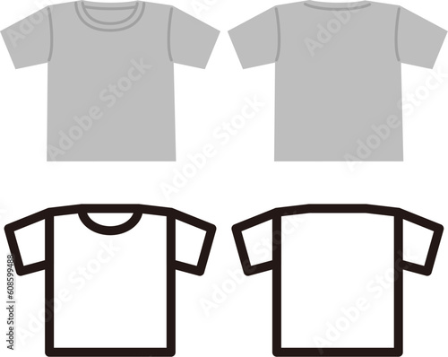 半袖のTシャツのデフォルメイラスト