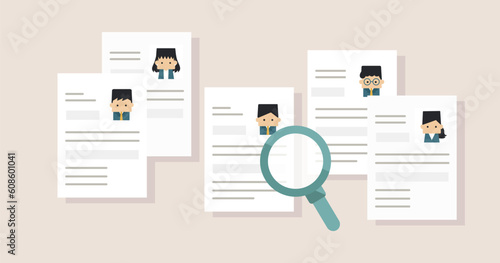 採用 求人 選考 イメージ 1:1.191 ベクター ビジネス 背景 素材