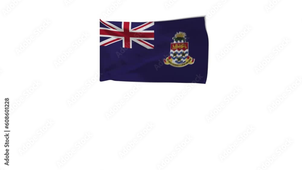 3D rendering of the flag of the Cayman Islands waving in the wind. 3D rendering of the flag of the Cayman Islands waving in the wind.