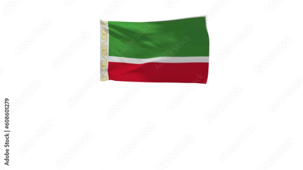 3D rendering of the flag of Chechnya waving in the wind. 3D rendering of the flag of Chechnya waving in the wind.