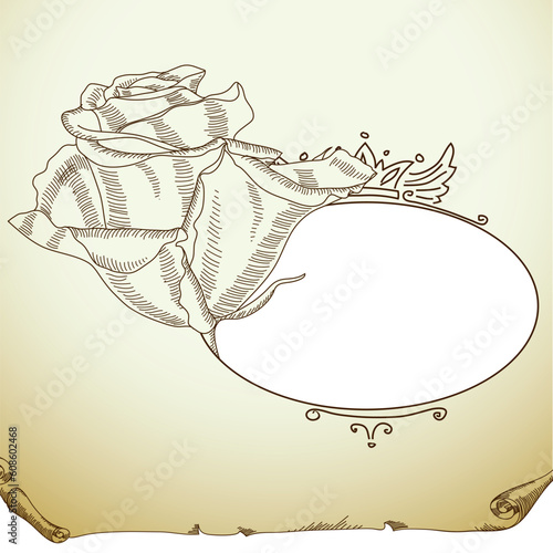 background with rose, this illustration may be useful as designer work