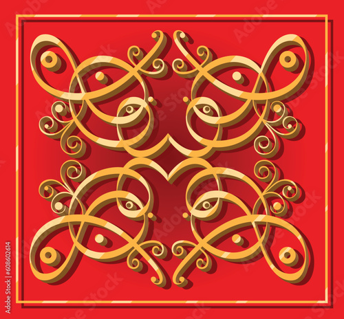 decorative oriental element for backgrounds wallpapers icons or designs
