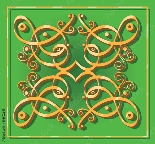 decorative oriental element for backgrounds wallpapers icons or designs