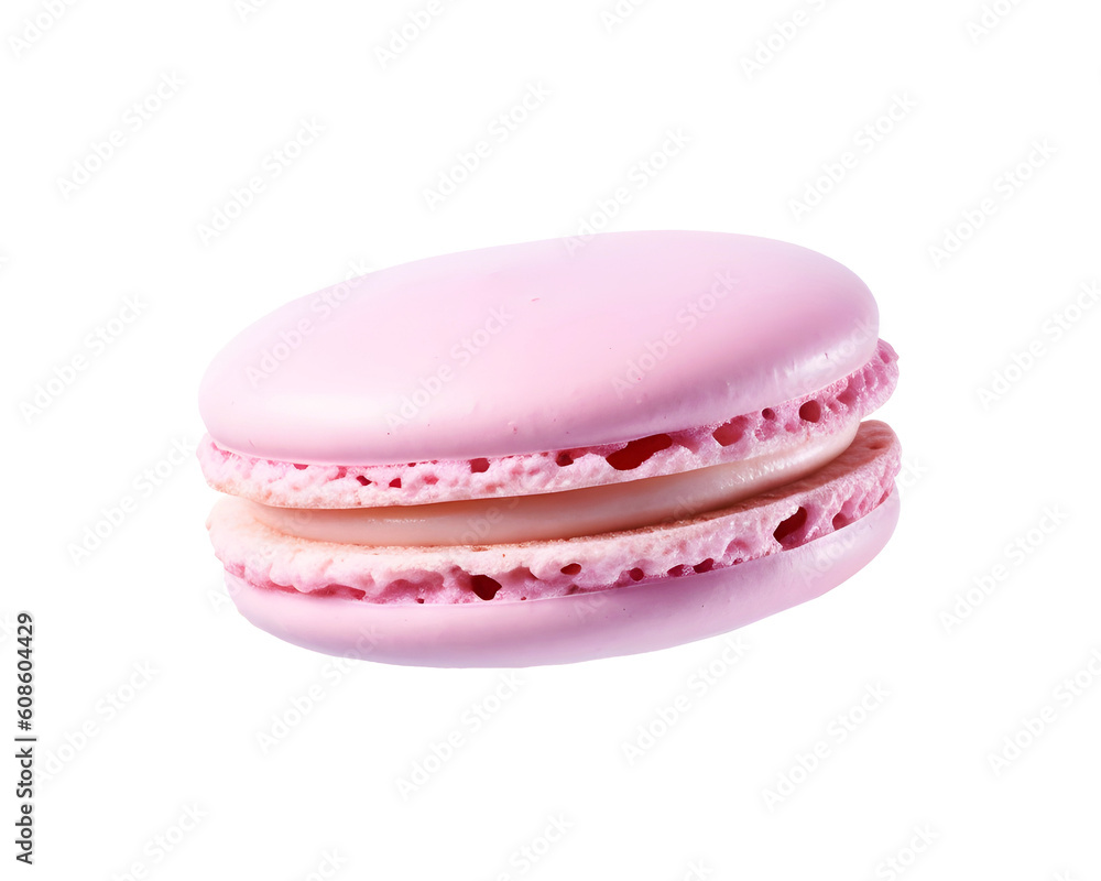Pink macaroon isolated on transparent background. French dessert. PNG format Pink macaroon isolated on transparent background. French dessert. PNG format