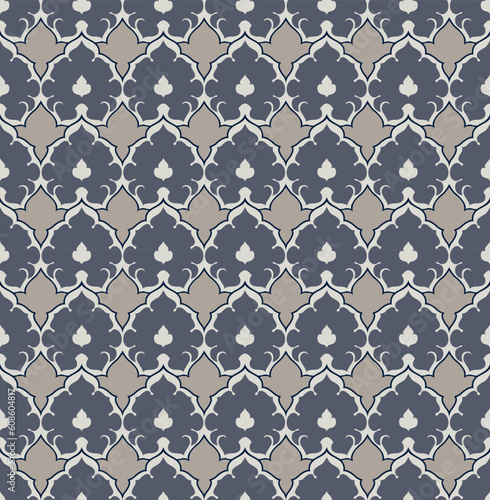 seamless background with colorful flower motif pattern