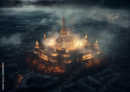 Moscow post - apocalypse. Generative ai