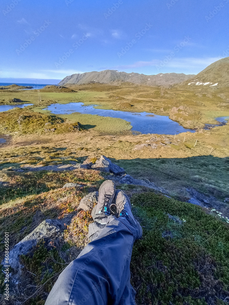 Fototapeta premium The beautiful nature by Falkberg Bay on Mageroya Island in Northern Norway
