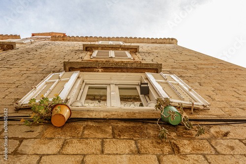 View at a typical mediterrean window in croatia  photo