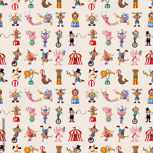seamless circus pattern