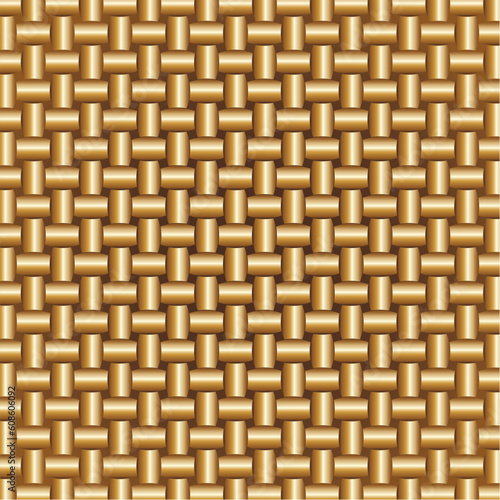 Abstract Braided Golden Colors Pattern, vector illustration.