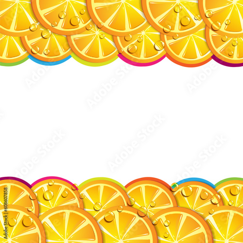 Background with orange slices
