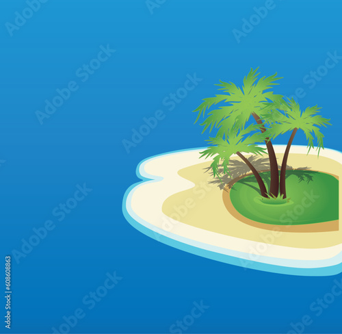 Summer beach by the sea