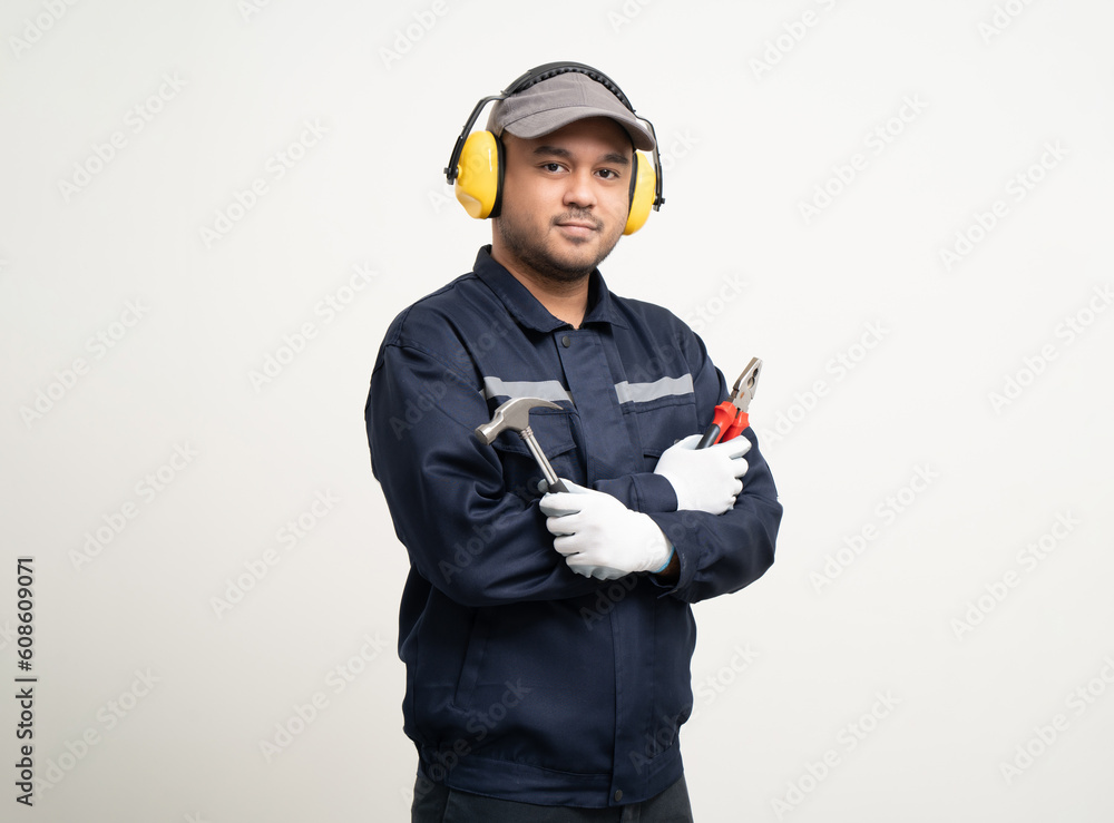Technician workers in uniform maintenance service with equipment tools. Profession of service industry house repair. Home services isolated background. Technician workers in uniform maintenance service with equipment tools. Profession of service industry house repair. Home services isolated background.