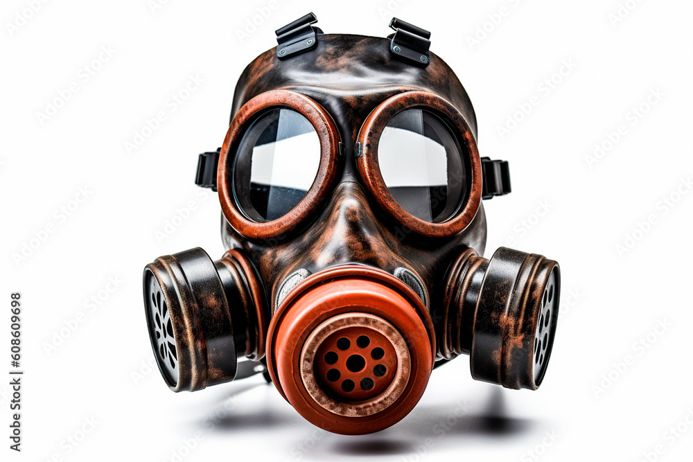 gas mask on white background. gas mask on white background.