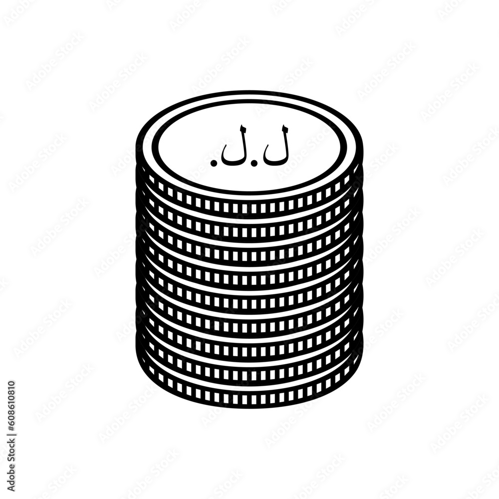 Lebanon Currency Symbol, Lebanese Pound Icon, LBP Sign. Vector Illustration Lebanon Currency Symbol, Lebanese Pound Icon, LBP Sign. Vector Illustration