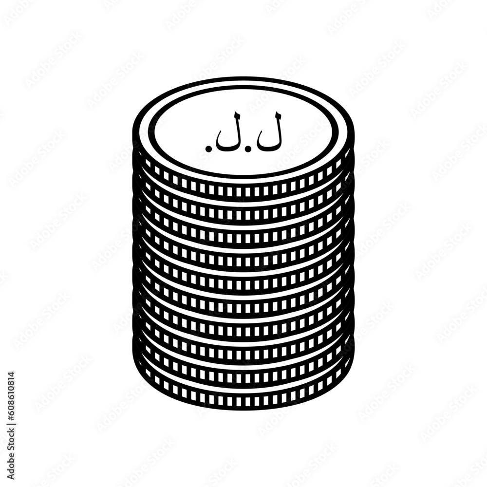 Lebanon Currency Symbol, Lebanese Pound Icon, LBP Sign. Vector Illustration Lebanon Currency Symbol, Lebanese Pound Icon, LBP Sign. Vector Illustration