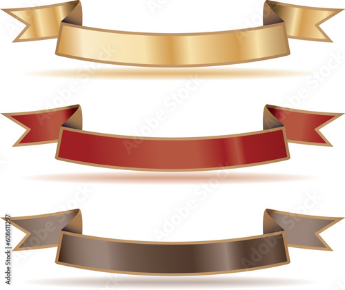 Set of horizontal ribbon banners - vector eps8 format
