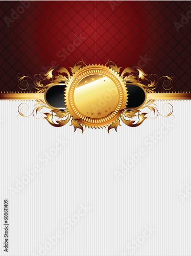 ornate golden frame, this illustration may be useful as designer work