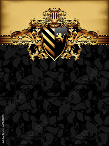 ornate golden frame, this illustration may be useful as designer work