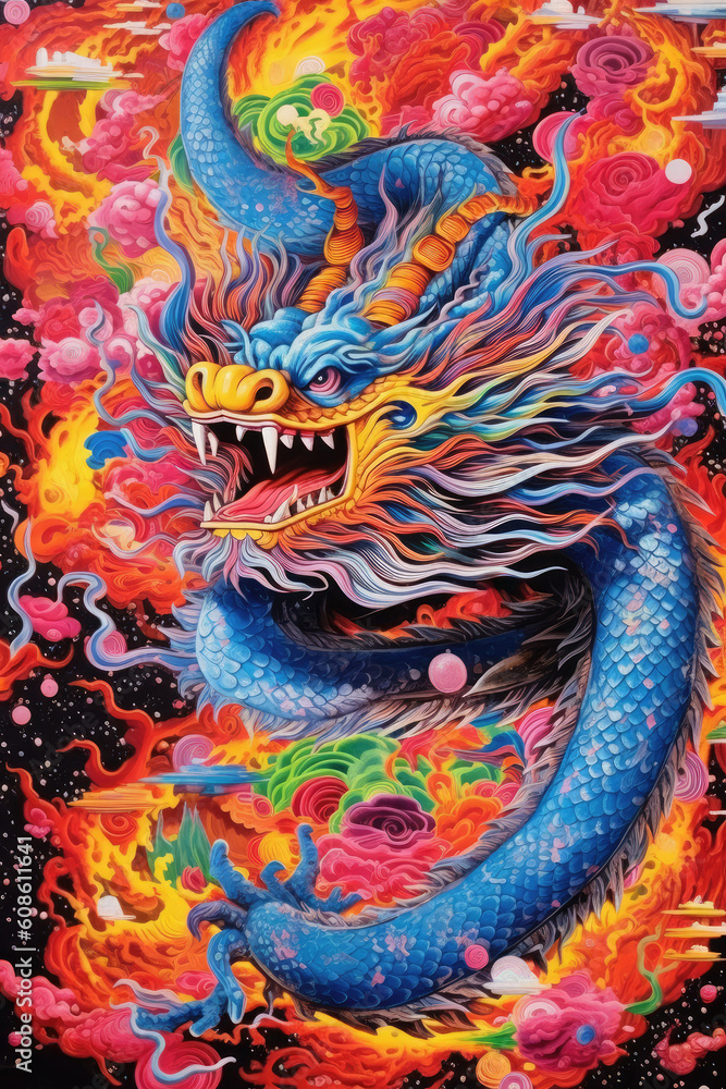 Fototapeta premium The Neon Dragon
