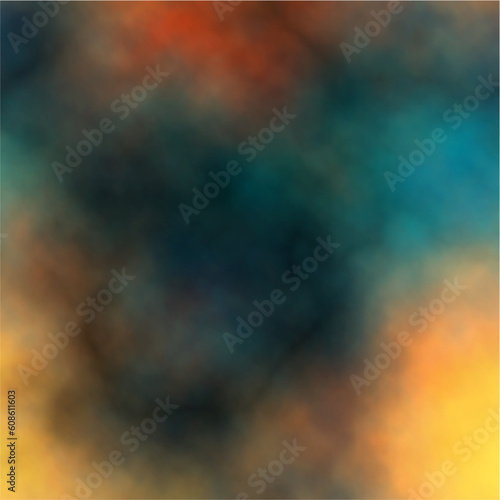 Editable vector colorful smokey background made using a gradient mesh