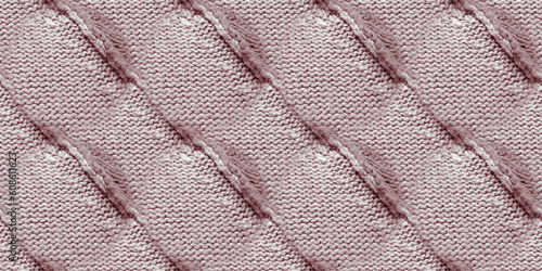 Seamless Christmas. Pink Scandinavian Snowflake.