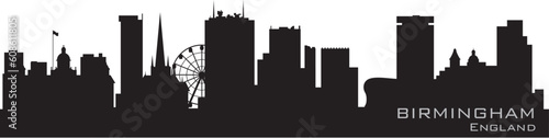 Birmingham, England skyline. Detailed vector silhouette