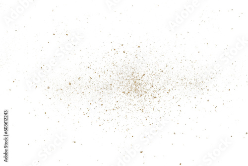 Abstract explosion dust particle overlay