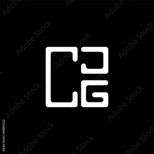 Obraz na plátne CJG letter logo abstract creative design. CJG unique design