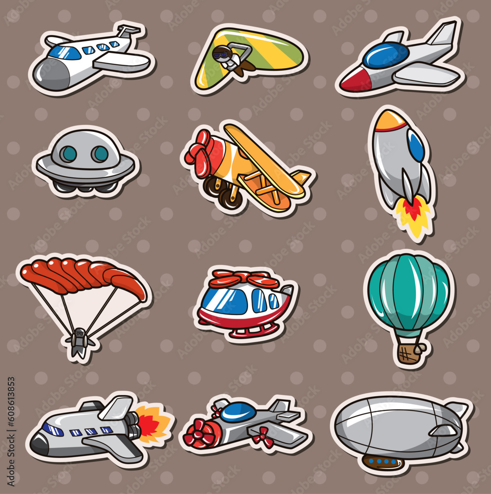 cartoon airplane stickers cartoon airplane stickers