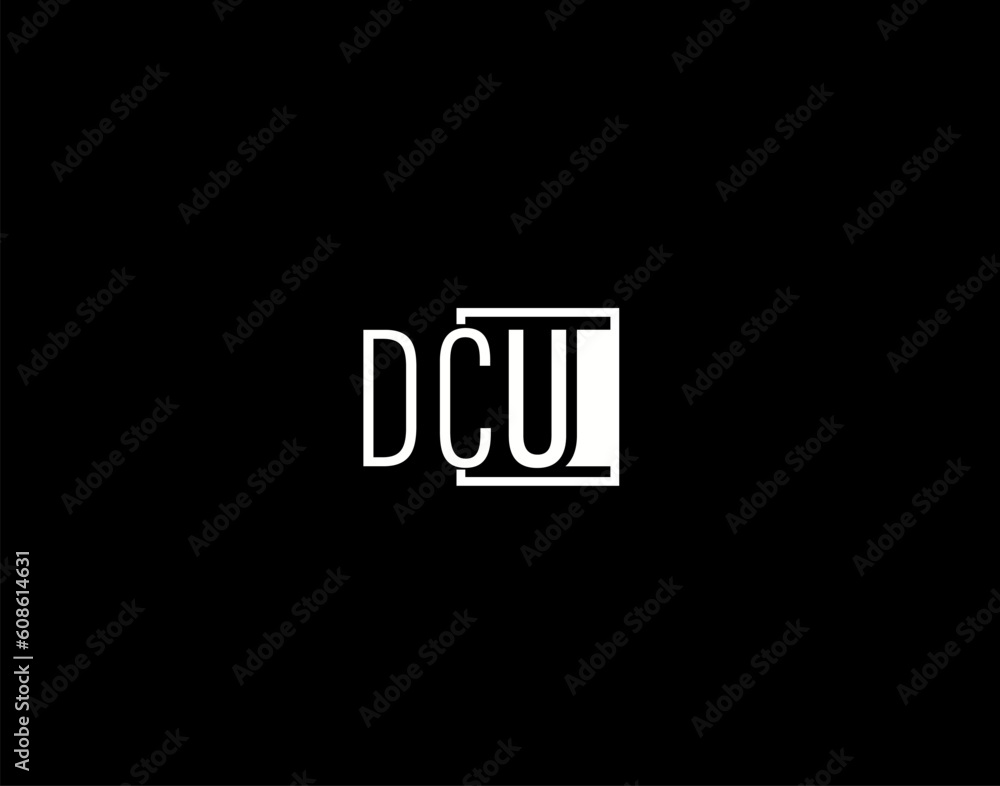 DCU Logo and Graphics Design, Modern and Sleek Vector Art and Icons isolated on black background DCU Logo and Graphics Design, Modern and Sleek Vector Art and Icons isolated on black background