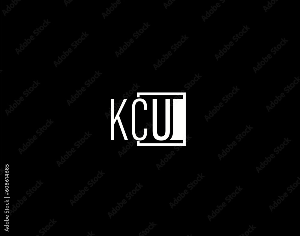 KCU Logo and Graphics Design, Modern and Sleek Vector Art and Icons isolated on black background