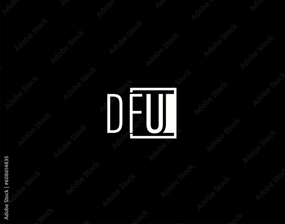 DFU Logo and Graphics Design, Modern and Sleek Vector Art and Icons isolated on black background DFU Logo and Graphics Design, Modern and Sleek Vector Art and Icons isolated on black background