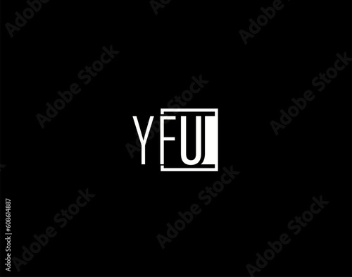 YFU Logo and Graphics Design, Modern and Sleek Vector Art and Icons isolated on black background