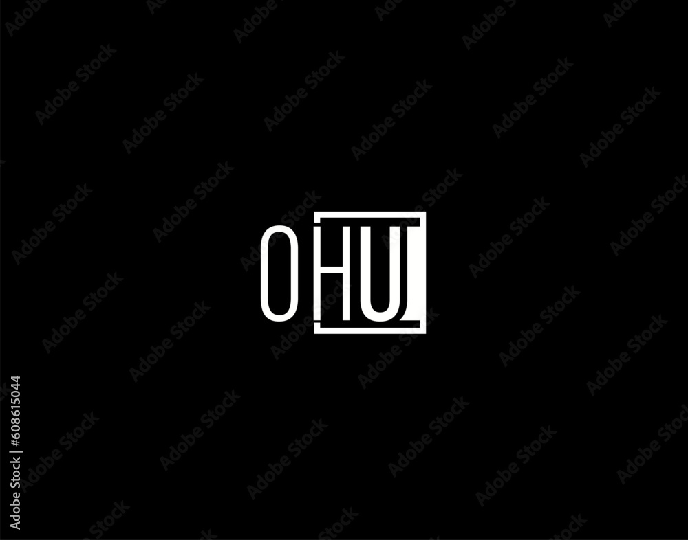 OHU Logo and Graphics Design, Modern and Sleek Vector Art and Icons isolated on black background OHU Logo and Graphics Design, Modern and Sleek Vector Art and Icons isolated on black background