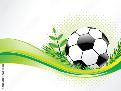 abstract eco background with football vector illustration